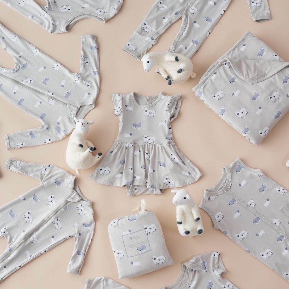 Kyte Baby lamb twirl bodysuit dress (18-24 mo)